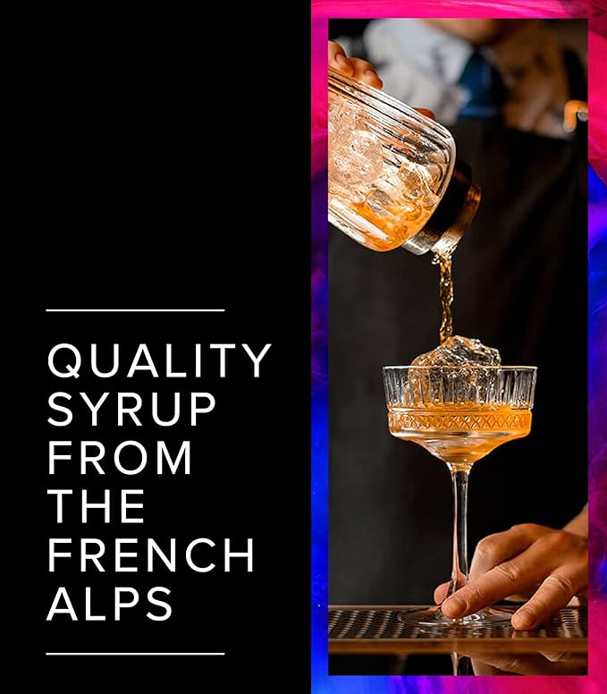 1883 Bubblegum Syrup for Drinks, Made in France, 1 Liter Glass Bottle
