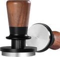 PUSEE 58mm Espresso Tamper, Calibrated Tamper with 30lbs Double Spring Loaded Tamper Walnut Wood Coffee Tamper for Barista Home,Stainless Steel Base Tamper Espresso Tool Fits 58 Portafilters