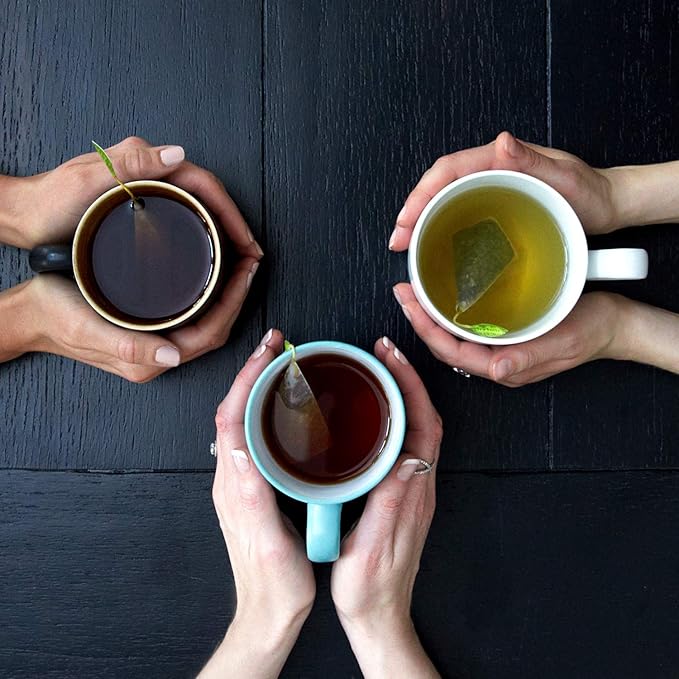 Tea Forte Tea Sampler Presentation Box, 20 Assorted Handcrafted Pyramid Tea Infuser Bags, Tea Tasting Assortment: Black, White, Green, Herbal