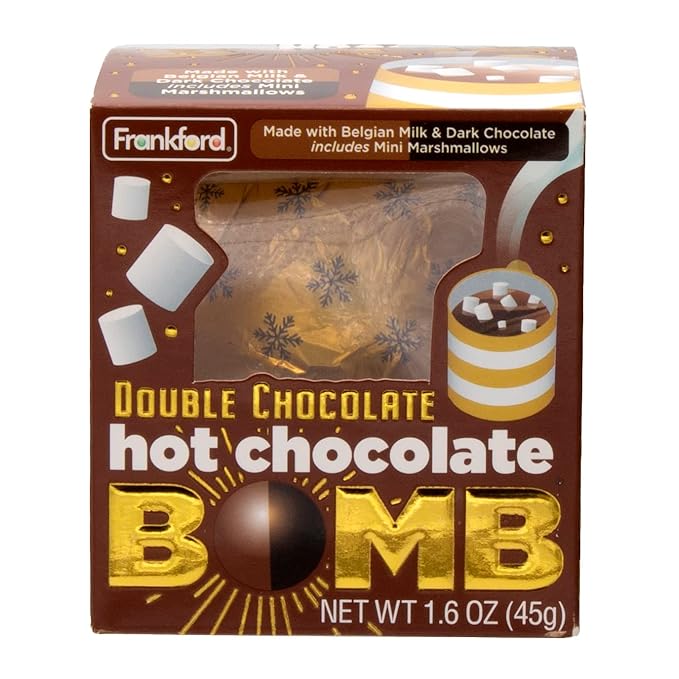 36 Pack Assorted Frankford Hot Chocolate Bombs - 18 Original Flavor, 6 Peppermint, 6 Double Chocolate, and 6 Salted Caramel Belgian Chocolate Hot Cocoa Melting Balls