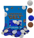 The Dreidel Company Blue & Silver Hanukkah Milk Chocolate Coins, Hanukkah Design Gelt, Gluten Free, Non GMO, Kosher Certified OU-D (25-Pack)