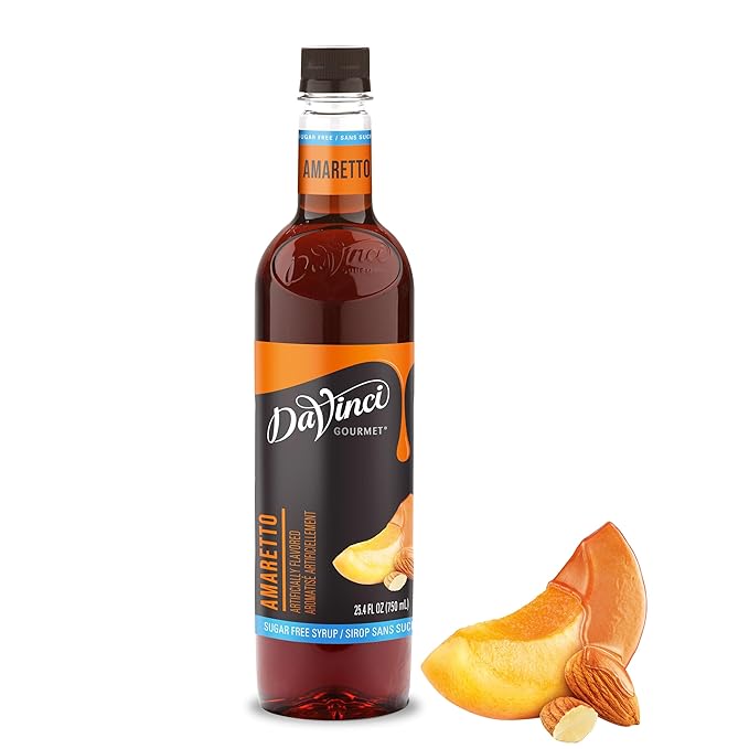 DaVinci Gourmet Sugar-Free Amaretto Syrup, 25.4 Fluid Ounces (Pack of 1)
