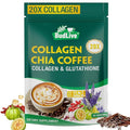 20X Collagen Chia Coffee, 11 in 1 Shape Coffee Mix with Collagen & Chia Seeds, Goji Berry, Supports Hair, Skin & Nails, Boost Beauty & Energy, Sugar Free, Vegan, Gluten-Free, 30 Servings