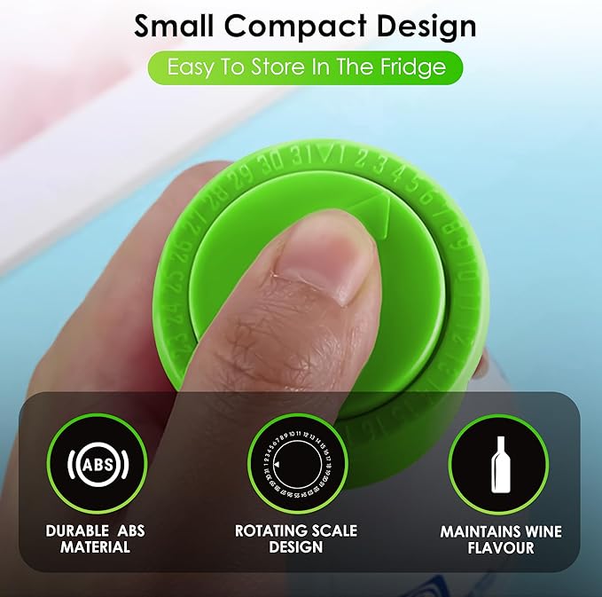 GOCHA | 2 PCS Vacuum Soda Bottle Stopper | Silicone Fizz Keeper | Carbonation Preserver for Soft Drinks & Beverages | Universal Leak-Proof Bottle Cap | (Green)