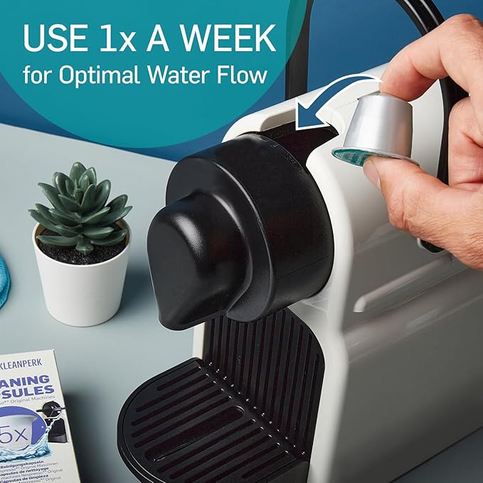 10 Pack Cleaning Pods Compatible with Nespresso Original Machines I Cleaning Kit for Better Tasting Coffee I Coffee Machine Cleaner I Easy and Safe to Use