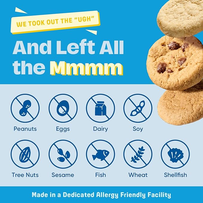 Gluten Free Partake Soft Baked Cookies Variety Pack (Chocolate Chip, Snickerdoodle, Lemon) - Vegan - Free From the Top 9 Allergens Including Dairy, Wheat, Soy, Eggs, & Peanuts - Non GMO - Safe School & Office Snack (3 Pack, 5.5oz Boxes)
