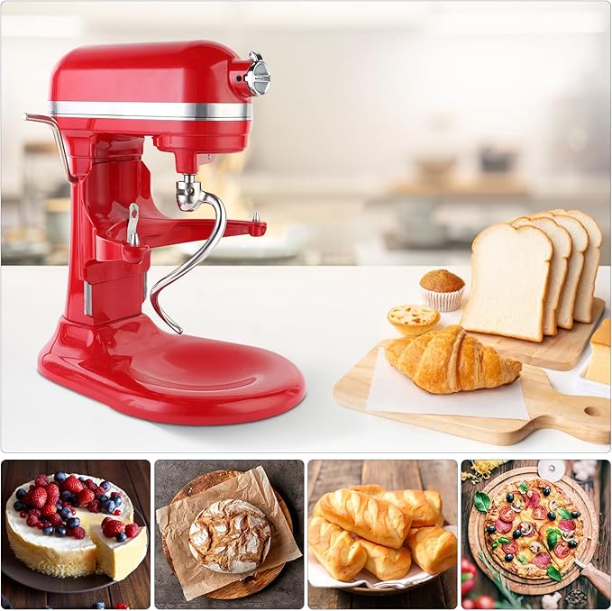 Stainless Steel Spiral Dough Hook Compatible with KitchenAid 5-6QT Mixer,Bowl Lift Stand Mixer Accessory, Dough Hook,Rust Resistant, Effectively Kneads Bread,Pizza,Pasta and Biscuits,Dishwasher Safe