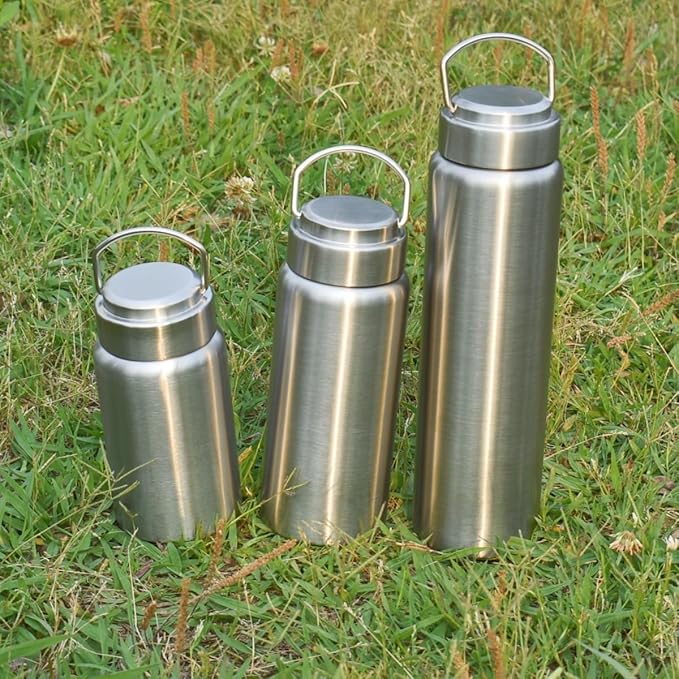 Vacuum Insulated Stainless Steel Water Bottle with Tea Infuser - Wide Mouth,BPA-Free, Leak- Proof,Keeps Cold 24H/ Hot 12H- Ideal for Travel,Office, Gym (17oz)
