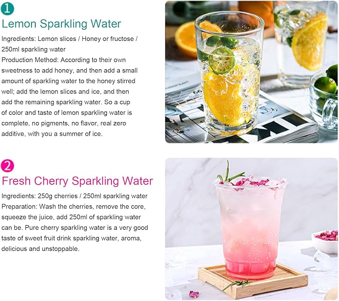 MAVIS LAVEN Portable Soda Maker, 1L Sparkling Water Machine Carbonated Drink Maker for Home Bar Outdoor with Aluminum Soda Siphon Easy to Carry