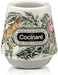 Cocinare KissCup Ceramic Espresso Cup – 2.2oz Demitasse Cup for Espresso, Pour-over coffee & Tea, Jungle, Color-Changing Collection