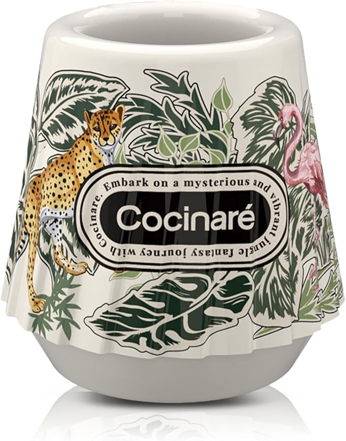 Cocinare KissCup Ceramic Espresso Cup – 2.2oz Demitasse Cup for Espresso, Pour-over coffee & Tea, Jungle, Color-Changing Collection