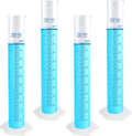 4 Packs 500ml Plastic Graduated Cylinder,Transparent Measuring Cylinder Set with Pour Spout, 2-Sided Making Plastic Lab Test Tube for Science Projects, Laboratory Supplies