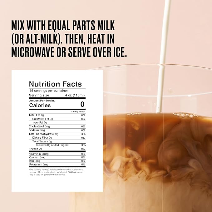 Kolkata Chai - Sugar Free Masala Chai Concentrate for Chai Tea Latte, 64oz Microbrewed Premium Organic Black Tea and Spices, Unsweetened/Zero sugar, Vegan, All Natural, Makes 16 servings