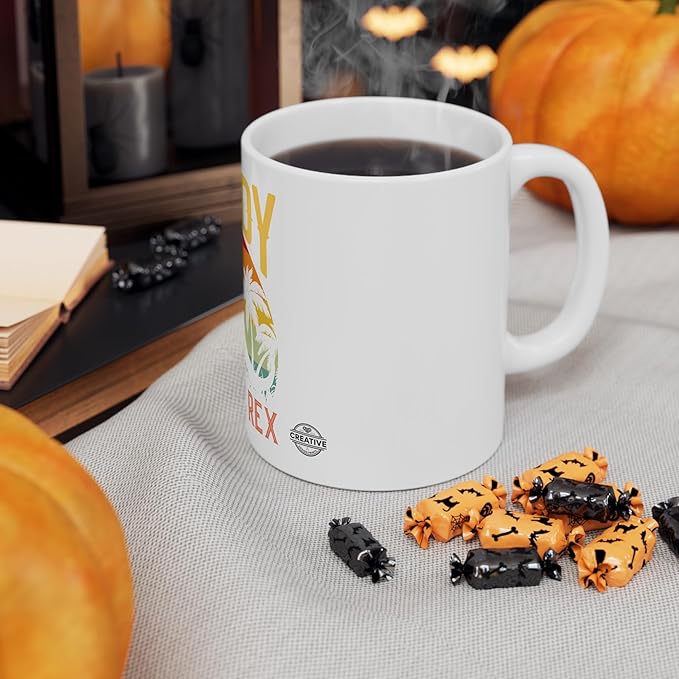 11 OZ Novelty Coffee Mugs - Christmas Gift (Daddy Saurus Rex Theme)