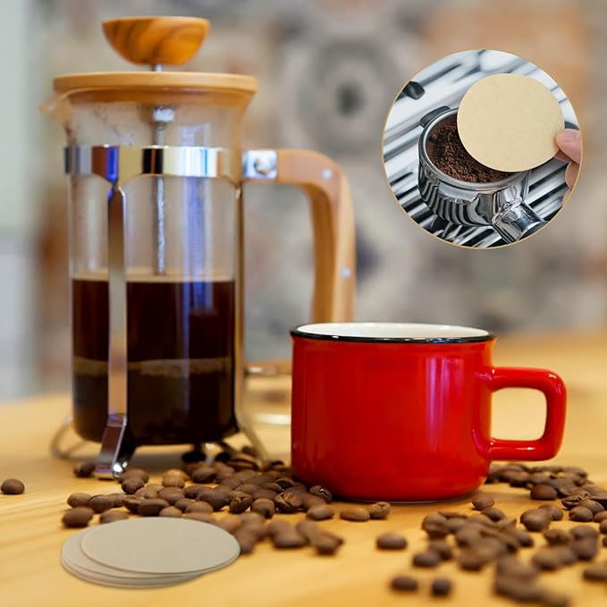 400 Pack Of Natural, Unbleached 2.5-Inch Disposable Coffee Filter Discs, Designed for Percolator Coffee Makers. Ideal for Use At Home, Office, Or Camping.
