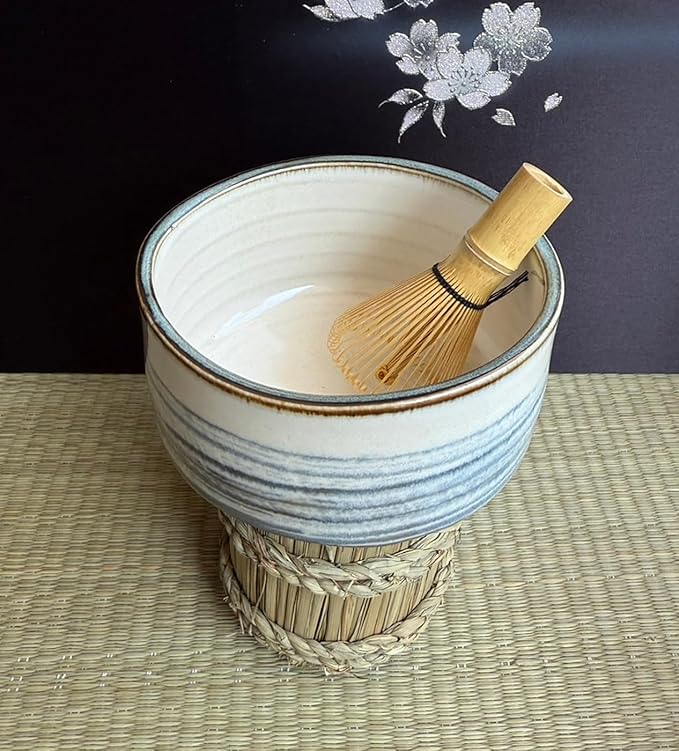 Japanese Traditional Handcrafted Mino Matcha Chawan Tea Bowl Cup Ceremony Tableware Pottery (Harugasumi)