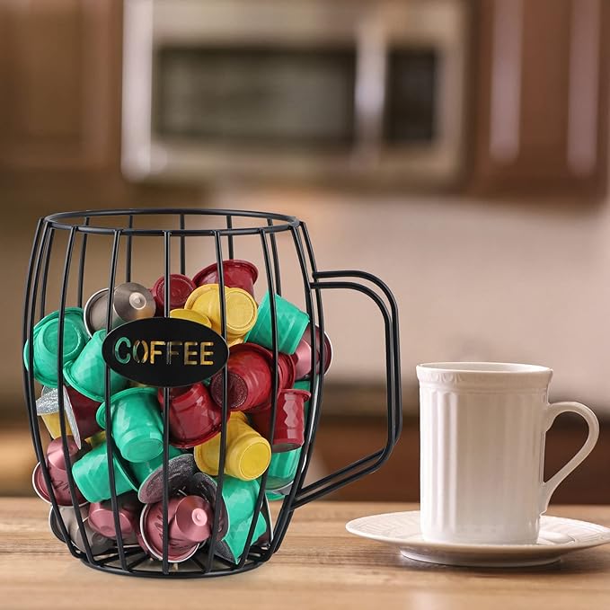 MOLIGOU Coffee Pod Holder, Coffee Capsule Basket, K Cup Storage Container for Coffee Bar