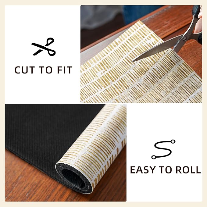 Dish Drying Mat Diatomaceous Earth Soft Coffee Mat Silicone Dish Drying Mat for Kitchen Counter or Sink for Kitchen Bathroom Coffee Bar (Linear Pattern, 16 x 24 Inches)