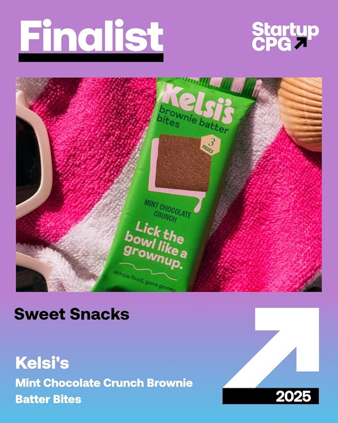 Kelsi's Mint Chocolate Crunch Brownie Batter Bites - Dairy Free / Gluten Free Dessert / Soy Free Chocolate / Paleo Candy Alternative for Adults & Kids - Healthy Dessert Snack - Whole Food Ingredients, Zero Refined Sugar, 8 Pack