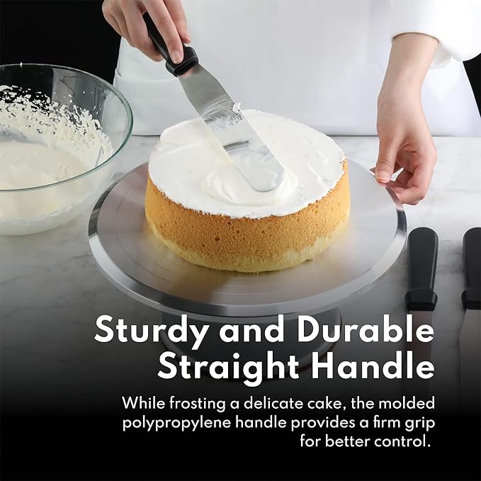 New Star Foodservice 38088 Straight Icing Spatula, 10-Inch Blade, 15-Inch Overall, Silver