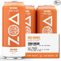 ZOA Zero Sugar Energy Drinks, Wild Orange - Sugar Free with Electrolytes, Healthy Vitamin C, Amino Acids, Essential B-Vitamins, and Caffeine from Green Tea - 16 Fl Oz (12-Pack)