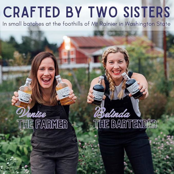 Simple Goodness Sisters Lavender Simple Syrup, USA-Grown Lavender & Organic Pure Cane Sugar, Simple Syrup for Cocktails, Lemonades and more (20 servings)