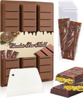 Chocolate Bar Mold, Silicone Thick Chocolate Bar Molds for Dubai Chocolate Bar Pistachio, Break Apart Candy Bar Mold for Stuffed Bars Knafeh Chocolate Bar Kit