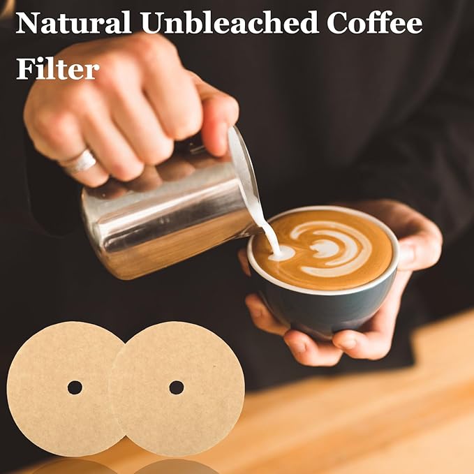 500 Count Percolator Coffee Filters, 3.75in Natural Unbleached Percolator Filters Disposable Disc Coffee Filters for Coffee Shops, Camping, Home, Office