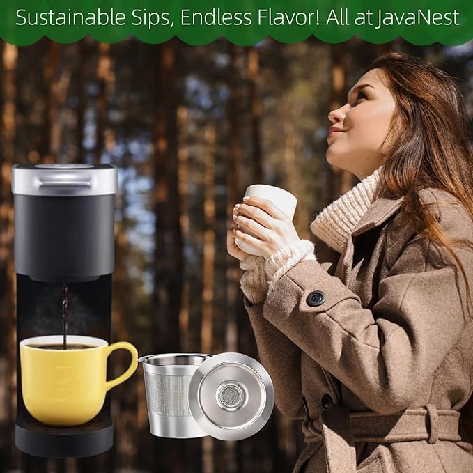 2 Pack Reusable K Cups for Keurig, Stainless Steel Reusable K Pods Coffee Filter, Refillable K Cups Compatible with Keurig 1.0