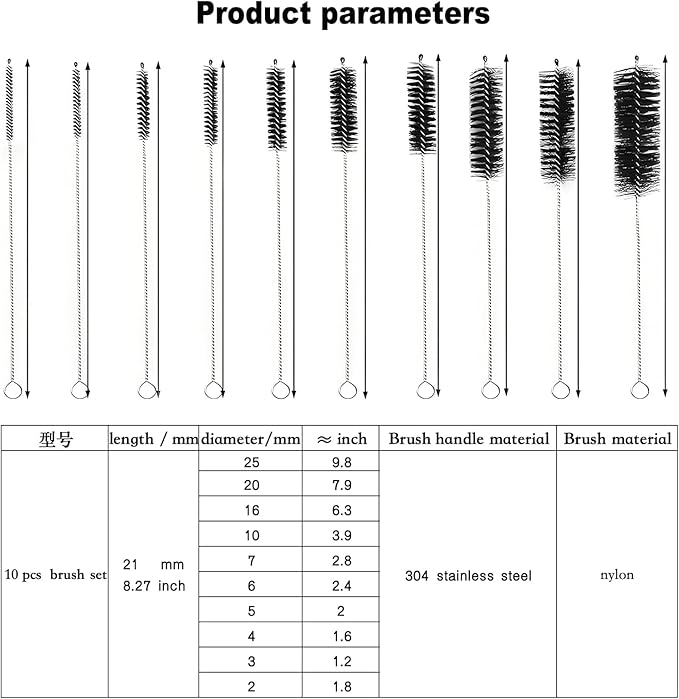 Coffee Machine Cleaning Brush - 15 PCS Straw Brush,Long Handle Bottle Brush, Flexible Scrub Brush for Water Bottles, Glasswares, Mugs,Coffee Pots, Cups,Water Bottles,Bent Pipe