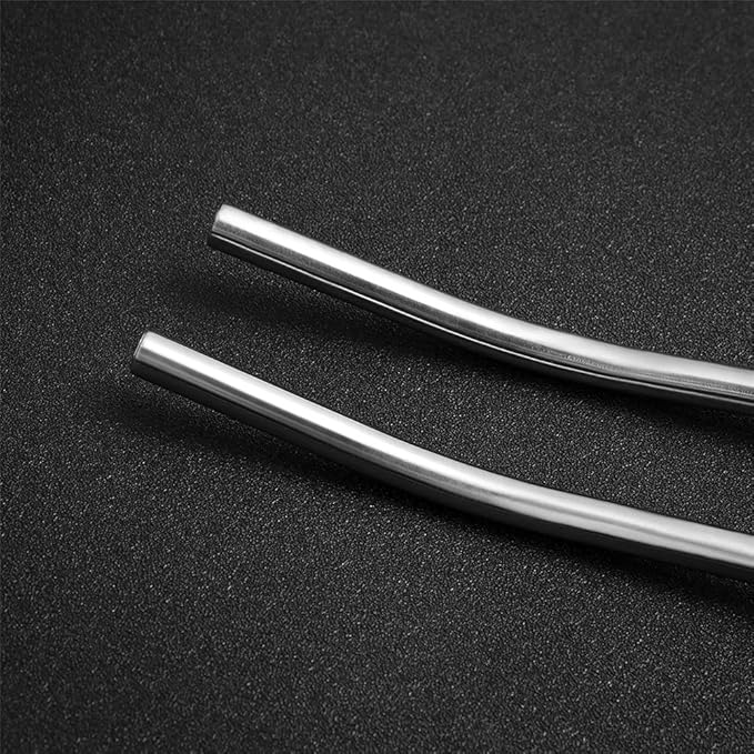 8Pcs Stainless Steel Straws Spoons, Reusable Metall Straws Spoon with 2 Cleaning Brushes,2 in 1 Snow Cone Straws Drinking Reusable Stainless Steel Ice Tea Long Spoons Straws for Cocktail Milkshake
