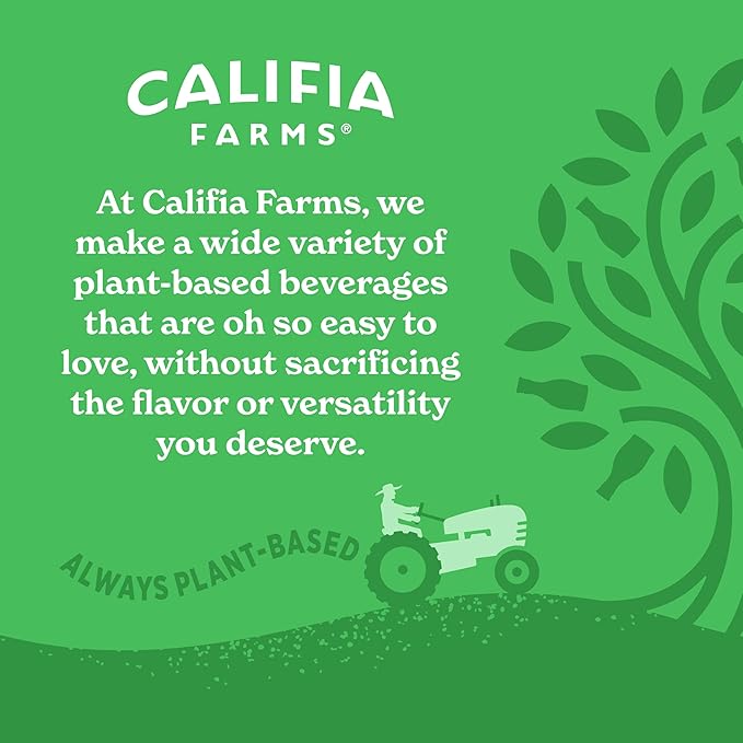 Califia Farms - Unsweetened Almond Milk, 32 Oz (Pack of 6), Dairy Free, Vegan, Plant Based, Keto Food, Shelf Stable, Vegan, Gluten Free, Non GMO, Sugar Free, High Calcium, Smoothie