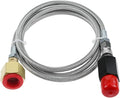 CO2 Cylinder Direct Adapter Hose, 60in Stainless Steel CO2 Tank Hose Compatible with Fizzi One Touch Jet Aqua Fizz, CGA320 to TR21-4