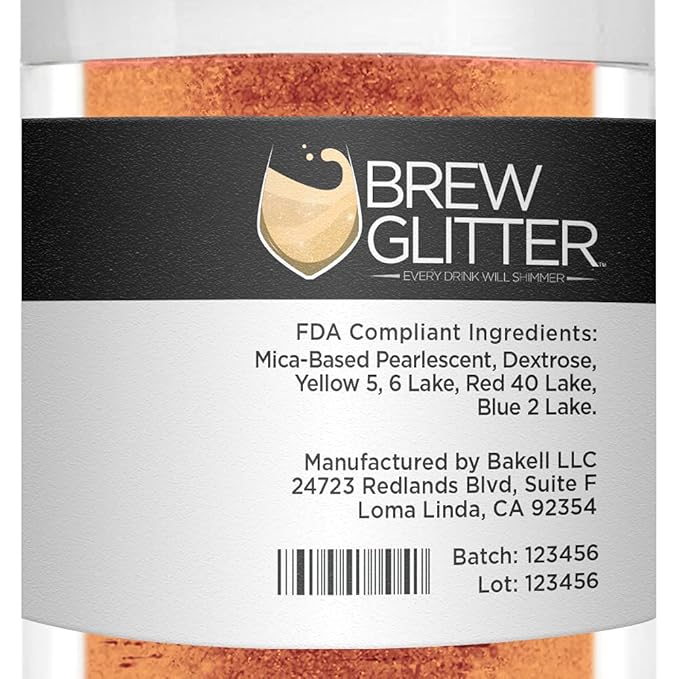 Bronze BREW GLITTER Edible Glitter For Drinks, Cocktails, Beer, Garnish Glitter & Beverages | KOSHER & HALAL Certified | 100% Edible & Food Grade | Vegan, Gluten, Nut Free (25g, Bronze)