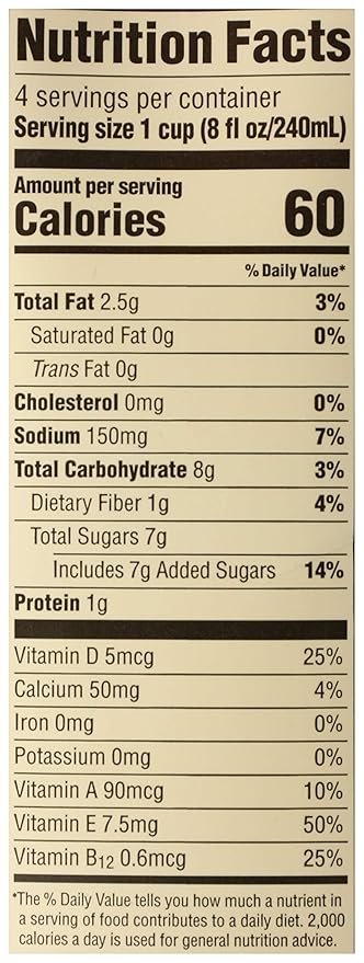 365 by Whole Foods Market, Organic Original Almond Milk, 32 Fl Oz (Pack of 4)