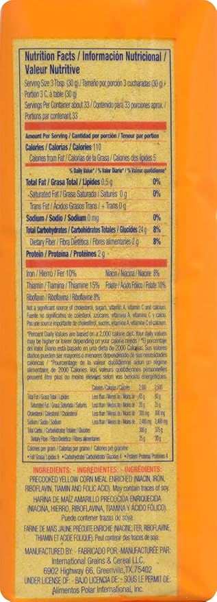 P.A.N. Yellow Corn Meal – Pre-cooked Gluten Free and Kosher Flour for Arepas (2.2 lb/Pack of 2)