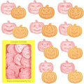 10 Pcs Halloween Cookie Cutters Set with Plunger Stamps, 3D Pumpkin Plastic DIY Cookie Molds for Halloween Party Treat, Baking, Fondant, Cake Decor (F10)