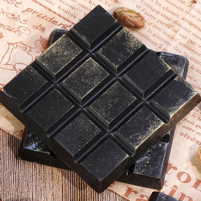 Deep Chocolate Bar Mold, Square Thick Silicone Chocolate Bar Mold for Stuffed Chocolate Bar, Wax Melt, Candy Bar Mold 3 Pack