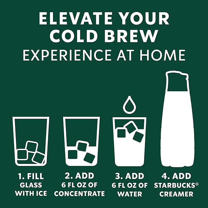 Starbucks Cold Brew Coffee Concentrate, Caramel Dolce, 100% Arabica, Multi-Serve Bottle (32 Fl Oz)