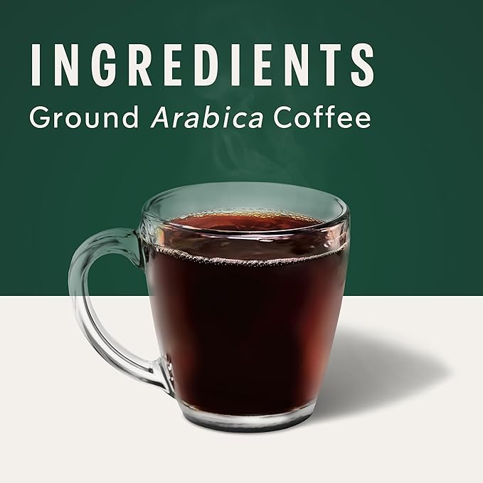 Starbucks K-Cup Coffee Pods, Medium Roast Coffee, Half-Caff House Blend For Keurig Brewers, 100% Arabica, 6 Boxes (60 Pods Total)