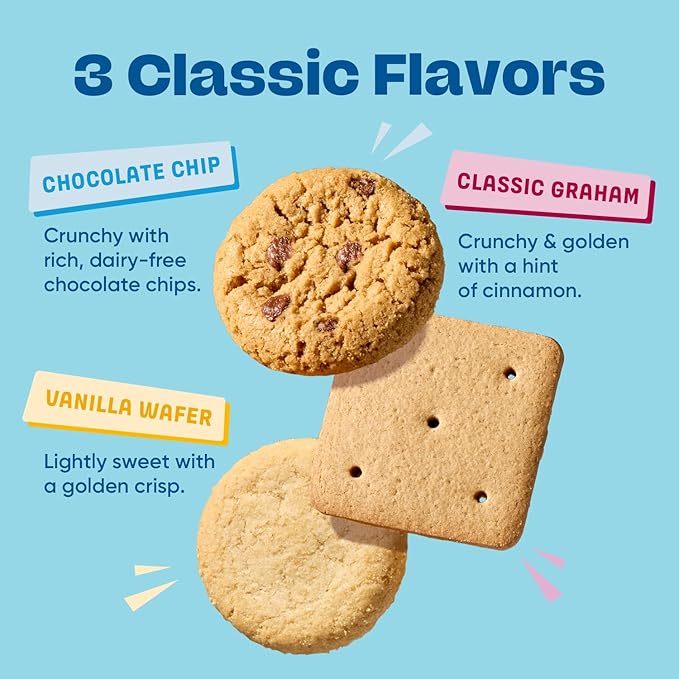 Gluten Free Partake Crunchy Cookie & Cracker Variety Pack (Chocolate Chip, Classic Graham Cracker, Vanilla Wafer) - Vegan - Free From the Top 9 Allergens Including Dairy, Wheat, Soy, Eggs, & Peanuts - Non GMO - Safe School & Office Snack (3 Pack, 5.5oz...