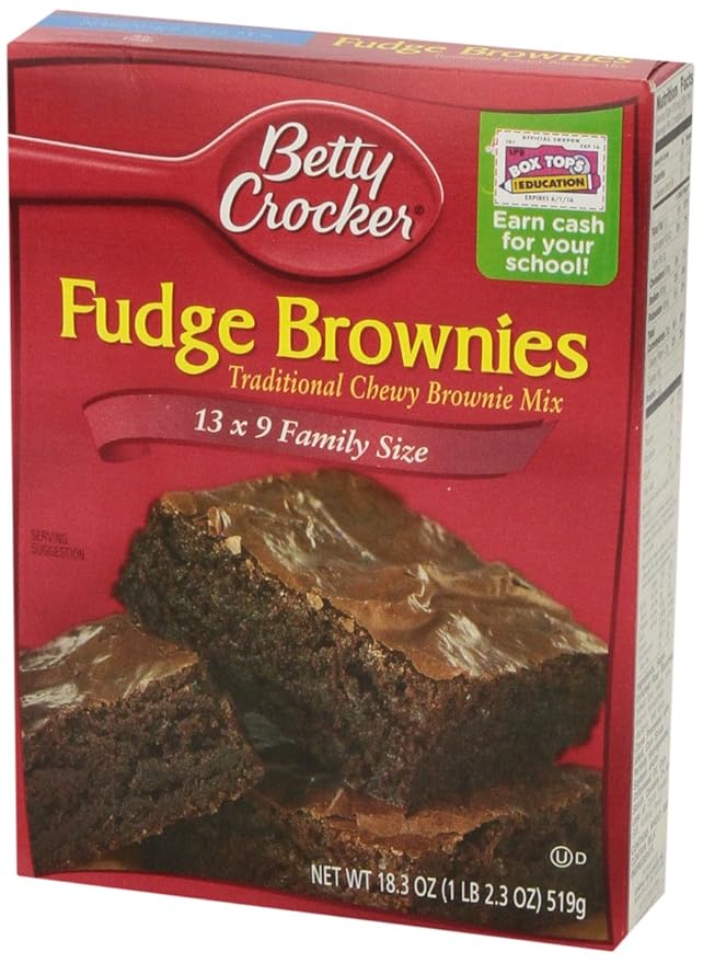 Betty Crocker Brownie Mix Fudge Family, 18.3-Ounce Boxes (Pack of 12)