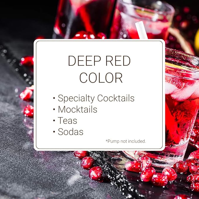Monin - Pomegranate Syrup, Tart and Sweet, Great for Cocktails and Teas, Gluten-Free, Non-GMO (1 Liter)