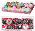RomanticBaking 40Pcs 12x5x2Inches Clear Easter Cookies Boxes Bakery Box Chocolate Covered Strawberries Boxes Chocoalte Truffle Boxe Macaron Cakesickle Gift Packaging for Christmas Valentine's