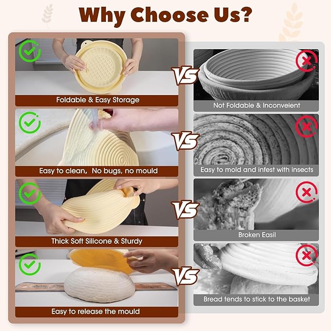 30 Pcs Sourdough Starter Kit,MQFORU Sourdough Bread Baking Supplies with 10" Round & 10" Oval baskets,Silicone Sourdough Bread Kit,Sour Dough Starter Kits for Bakers Wife Mom Women