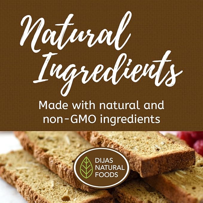 DIJAS Natural Foods, Crunchy Fat Free Biscotti Cookie, Variety Pack, All Natural Preservative Free Ingredients, Delicious Low Calorie Snack (4 Pack, Fruit Variety)