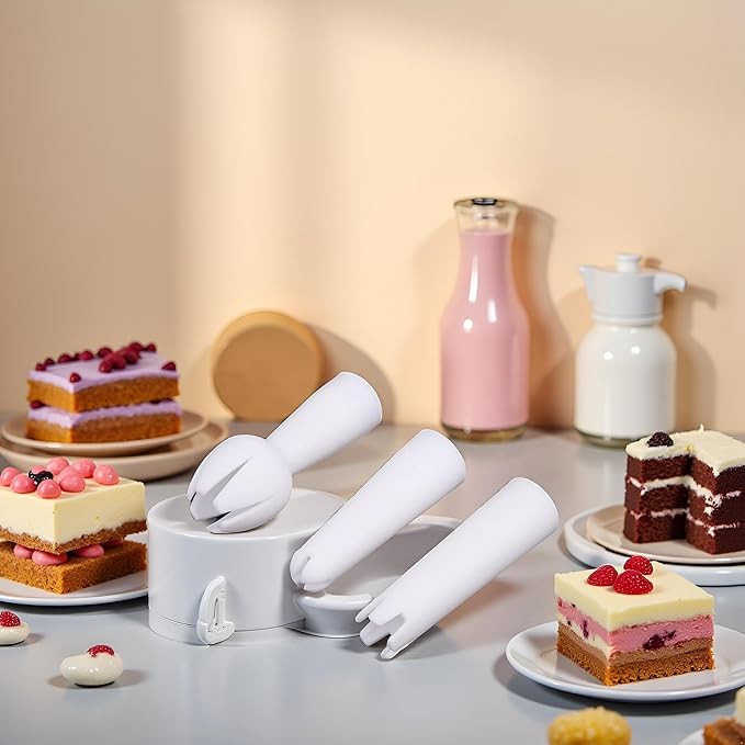 3Pcs White Set Whip Cream Dispenser Head Whipped Nozzle Mounting Mouth Base Tips Dinning Bar Whip Special Head Cream Chargers and Whippers