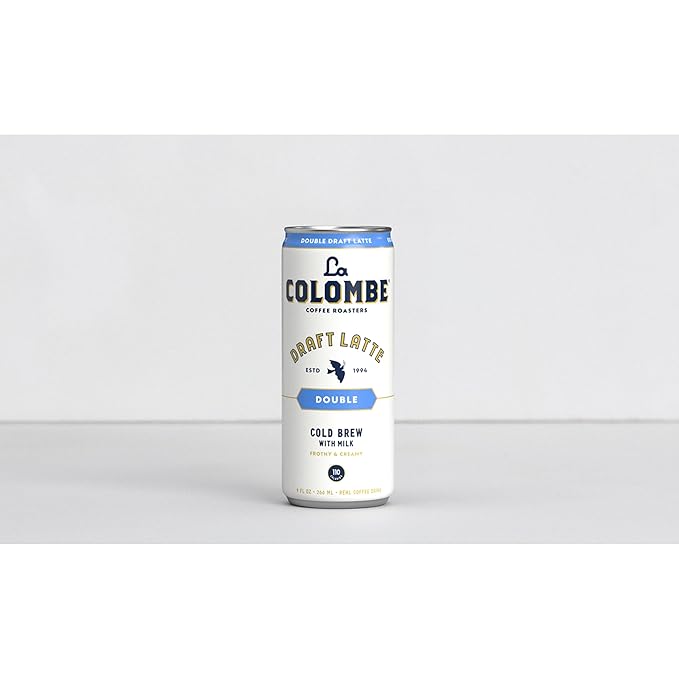 La Colombe Coffee, Double Draft Latte, 11 fl oz Cans (Pack of 12), Coffeehouse Quality Cold Brew, Specialty Grade Coffee Beans, Ready-to-Drink On-the-Go