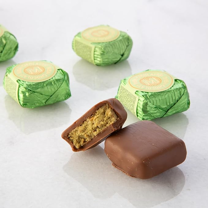 CARIANS One Bite Size Dubai Chocolate, 10 Pcs. Individually Wrapped Chocolate, Candy with Pistachio and Kataifi, Great for Gift Giving, Anniversary, Thanksgiving, Christmas