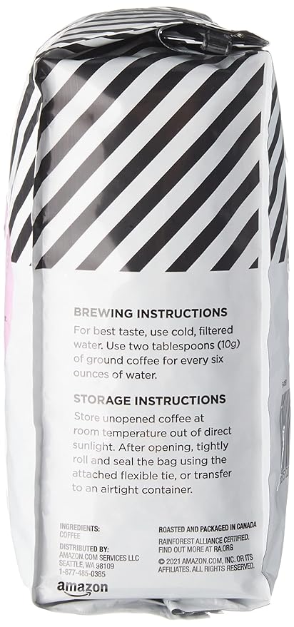 AmazonFresh Donut Cafe Whole Bean Coffee, Medium Roast, 12 Ounce (Pack of 3)
